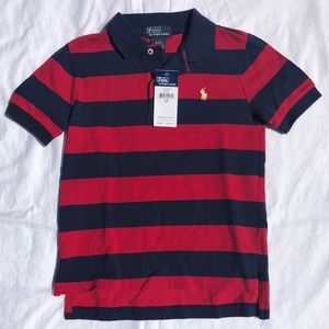 Kids Ralph Lauren stripped collared tshirt